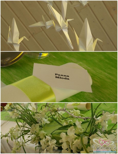 papierowe dekoracje ślubne
